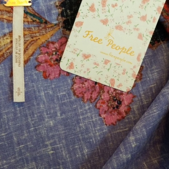 Free People Summer In Tulam Floral Tie Back Tunic - Picture 7 of 8